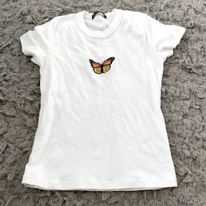 brandy melville butterfly crop